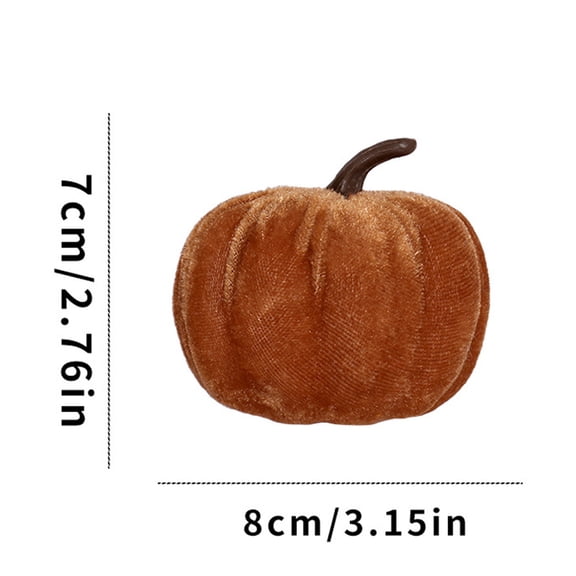 Luoshdecor Artificial Pumpkins Vintage Velvet Fall Pumpkins for Assorted Sizes Fall Harvest Halloween Decorations Holiday Table Decor Farmhouse