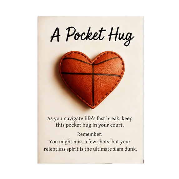 Luoshdecor Baseball Pocket Hug with Gift Card,Heart-Shaped Softball Pocket Hug Encouragement Gifts, for Sports Enthusiasts Friends