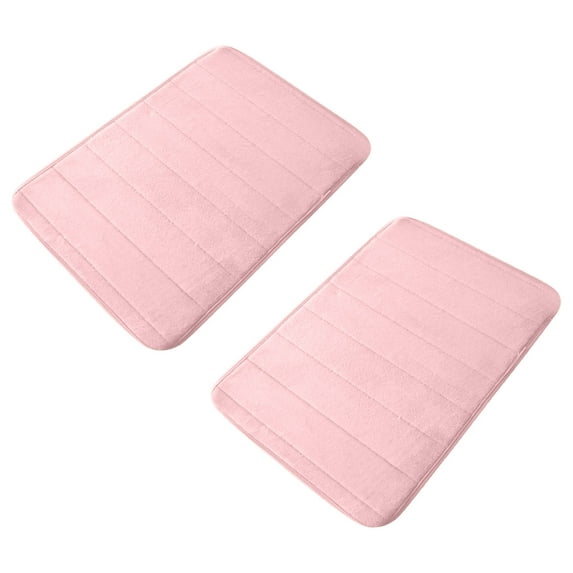 Luoshdecor Bath Mat Soft Absorbent Bathroom Mats Set of 2,Non Slip Quick Dry Ultra Absorbent Bathroom Floor Mats for Bathtub Sink Shower Kitchen (15.7 x23.6 in)