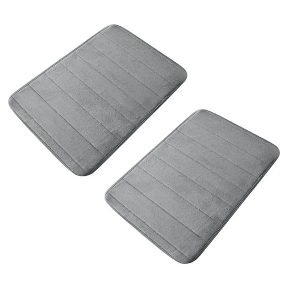 Luoshdecor Bath Mat Soft Absorbent Bathroom Mats Set of 2,Non Slip Quick Dry Ultra Absorbent Bathroom Floor Mats for Bathtub Sink Shower Kitchen (15.7 x23.6 in)