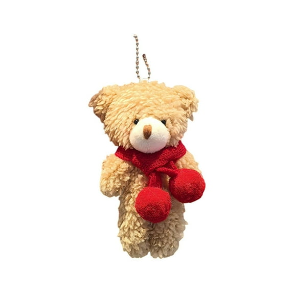Luoshdecor Bear Plush Toys Hanging Decoration,Scarf Bear Pendant Gift for Valentine's Day Party Decor