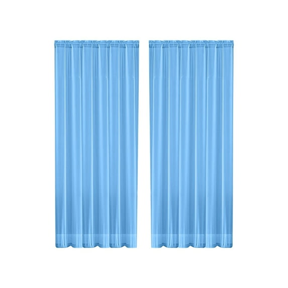 Luoshdecor Blue Sheer Curtains,52x84 in Lightweight Window Sheer Curtains for Kitchen Bedroom Living Room Sunlight Filtering