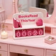 thumbnail image 1 of Luoshdecor Books Read New Year Tracker,Book Reding Recording Number Counter Decor,Table Counter Sign Up to 999 Books Gift for Book Lover, 1 of 3