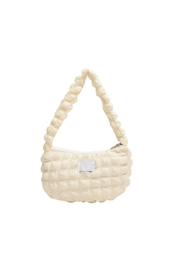 Bubble Shoulder Bag for Women,Puffer Quilted Tote Bag, Lightweight Soft Cloud Wallet for Vacation, Travel, Daily Using