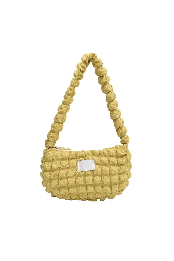 Bubble Shoulder Bag for Women,Puffer Quilted Tote Bag, Lightweight Soft Cloud Wallet for Vacation, Travel, Daily Using