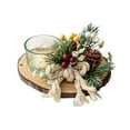 thumbnail image 1 of Luoshdecor Candle Holder Tray Home Decor,Wood Candle Tray With Artificial Pine Cone Berry for Table Centerpiece Xmas Party Table Decorations, 1 of 6