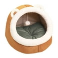 thumbnail image 1 of Luoshdecor Cat Bed Cave, Cat Beds for Indoor Cats with Washable Cushioned Pillow,Plush Semi-Enclosed Cat House for Small Medium Dog Cats, 1 of 6