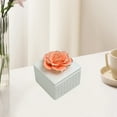 thumbnail image 1 of Luoshdecor Ceramic Jewelry Box,Ceramic Rose on Top Gilding Gold Jewelry Box ，Square Small Storage Box for Placing Earrings Bracelets Necklaces, 1 of 7