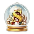 thumbnail image 1 of Luoshdecor Christmas 26 Letters Ornaments 2025, Acrylic Initial in Crystal Snow Globe Sign Hanging Pendant , for Christmas Fireplace Tree Home PartyDIY Decor () Gold, 1 of 4