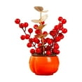 thumbnail image 1 of Luoshdecor Christmas Artificial Berry Flower Pot ,Red Persimmon Vase Table Ornament for Indoor Home Tabletop Decor 11.8 in, 1 of 6