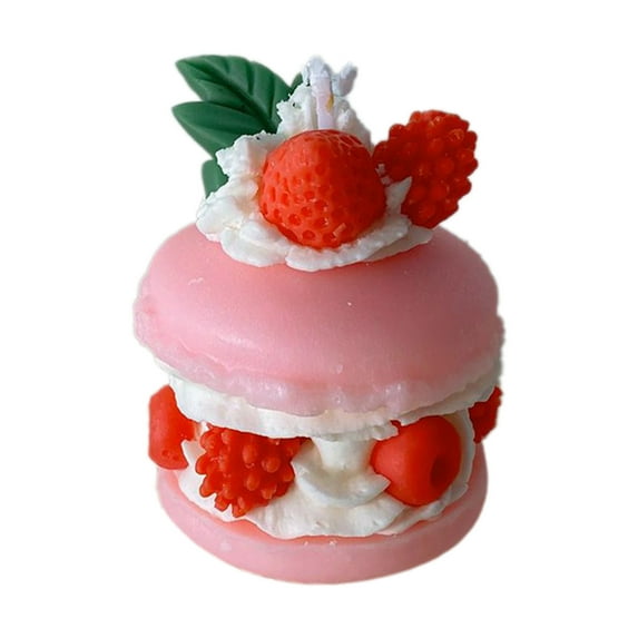 Luoshdecor Christmas Cake Scented Candles-3D Christmas Wax Fruit Cake Candle for Wedding Party Xmas Home Decor 2.75 in