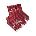 thumbnail image 1 of Luoshdecor Christmas Disposable Paper Napkins,6.4in Snowman Red and Black Plaid Napkins for Holiday Party Supplies Tableware Decorations, 1 of 6