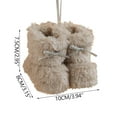 thumbnail image 1 of Luoshdecor Christmas Furry Snow Boot Ornament,Winter Plush Boot with Bow Hanging Decoration for Xmas Tree , Wreath, Fireplace,Decor 2.95", 1 of 6