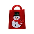 thumbnail image 1 of Luoshdecor Christmas Gift Felt Bags ,11.8 in Reusable Xmas Snowman Santa Elk Apple Bag with Handle for Xmas Holiday Party, 1 of 6