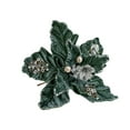 thumbnail image 1 of Luoshdecor Christmas Glitter Magnolia Flower Artificial Poinsettia Magnolia Flowers Ornaments for Christmas Tree Decoration Wedding Centerpiece 8.7 in, 1 of 6