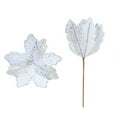 thumbnail image 1 of Luoshdecor Christmas Glitter Poinsettia Flowers, Artificial Christmas Tree Picks Flowers Ornaments for Xmas Tree Wreath Garland Wedding Party DIY Decor 11.8 in, 1 of 6