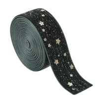 Luoshdecor Christmas Glitter Ribbon Satin,Gold Star Sparkle Christmas Ribbon for Gift Wrapping, Bows, Wreaths, Xmas Tree Decoration and DIY Crafts 78.8 in