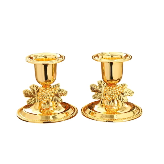 Luoshdecor Christmas Iron Metal Candlestick Decoration, 2Pcs Romantic Table Candle Holder for Table Party Supplies