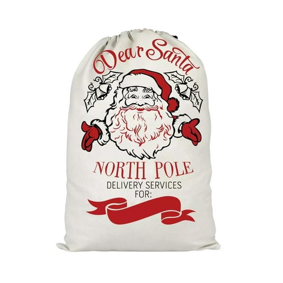 Luoshdecor Christmas Large Gift Bag,Holiday Plush Winter Merry Christmas Bag for Party Gift Snack Supplies 19x27 in