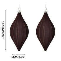 Luoshdecor Christmas Ornament Ball for Tree Decorations,2Pcs Drop Velvet Ball Hanging Ornaments for Xmas Home Party Decor 4.9 in