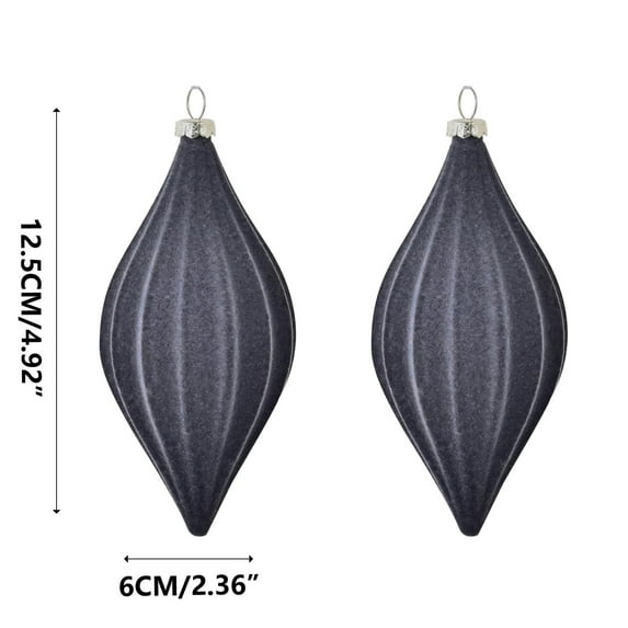 Luoshdecor Christmas Ornament Ball for Tree Decorations,2Pcs Drop Velvet Ball Hanging Ornaments for Xmas Home Party Decor 4.9 in