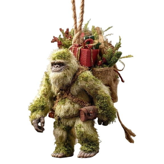 Luoshdecor Christmas Ornament, Holiday Funny Sasquatch Gorilla Holiday Decor for Tree Christmas Decoration 3.1 in