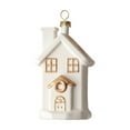 thumbnail image 1 of Luoshdecor Christmas Ornaments,Gold White Christmas House Hanging Figurine Tree Decoration, for Family, Friends Gift, 1 of 6