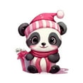thumbnail image 1 of Luoshdecor Christmas Panda Ornament,2D Flat Acrylic Pink Decorative Panda Hanging for Xmas Day Home Party Accessories, 1 of 2