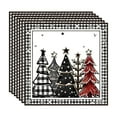 thumbnail image 1 of Luoshdecor Christmas Paper Napkin,16 Pcs Black Plaid Disposable Snow Forest Napkin for Winter Dinner Party Family Gatherings, 1 of 6