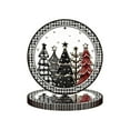 thumbnail image 1 of Luoshdecor Christmas Paper Plates,16 Pcs Black Plaid Disposable Snow Forest Plates for Winter Dinner Party Family Gatherings, 1 of 6