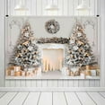 thumbnail image 1 of Luoshdecor Christmas Photo Backdrop, Fireplace Xmas and Xmas Tree Decoration Background Photoshoot Winter Backdrop Decorations for Family and Home Decor, 1 of 4