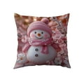 thumbnail image 1 of Luoshdecor Christmas Pillow Cover 18x18 in, Christmas Gift, Pink White Throw Pillow Covers,Christmas Decorations for Home Sofa, Bed, 1 of 6