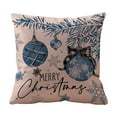 thumbnail image 1 of Luoshdecor Christmas Pillow Covers,18x18 in Decorative Farmhouse Snowman Christmas Tree Blue White Pillow Covers for Winter Holiday Home Sofa Decoration, 1 of 6