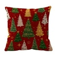 thumbnail image 1 of Luoshdecor Christmas Pillow Covers 18x18 in,Xmas Gift, Farmhouse Winter Watercolor Christmas Tree Stars Pillow Case for Sofa Couch Decoration, 1 of 6