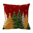 thumbnail image 1 of Luoshdecor Christmas Pillow Covers 18x18 in,Xmas Gift, Farmhouse Winter Watercolor Christmas Tree Stars Pillow Case for Sofa Couch Decoration, 1 of 6
