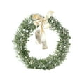 thumbnail image 1 of Luoshdecor Christmas Plastic Wreath with Bow,for Christmas Home Wall Fireplace Decor 11 in, 1 of 5