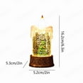 thumbnail image 1 of Luoshdecor Christmas Snow Globe Lantern,Candle Shaped Snow Battery Operated Lantern Vintage Water Glitters Festival Gift Xmas Decor 6.3 in, 1 of 6