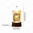 thumbnail image 1 of Luoshdecor Christmas Snow Globe Lantern,Candle Shaped Snow Battery Operated Lantern Vintage Water Glitters Festival Gift Xmas Decor 6.3 in, 1 of 2