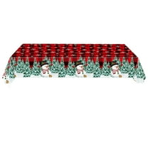 Luoshdecor Christmas Snowflake Tablecloths,Rectangle Disposable Waterproof Table Cover Winter Party Table Protector for Christmas, Holiday, Party 108 x 54 in
