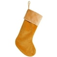 thumbnail image 1 of Luoshdecor Christmas Stocking 19.7in, Solid Color Xmas Stockings Decoration,Soft Velvet Plush Hanging Stocking for Holiday Family Party Fireplace Decoration, 1 of 7