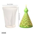 thumbnail image 1 of Luoshdecor Christmas Tree Candle Molds White 3D Christmas Pine Tree Silicone Mold for Candles Making Home Decor DIY Art Craft, 1 of 2