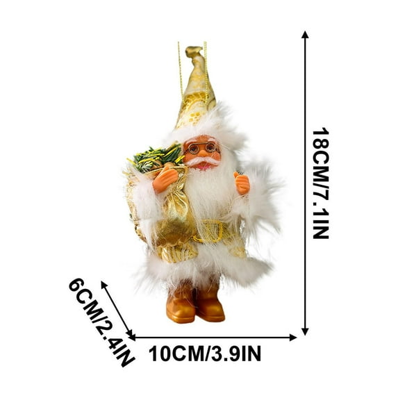 Luoshdecor Christmas Tree Decoration,Plush Santa Claus Figurine Fun Christmas Hanging Ornament for Holiday Winter Home Table Xmas Party