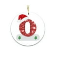 thumbnail image 1 of Luoshdecor Christmas Tree Letter Ornaments 2025，26 Initial Xmas Glitter Hat Decoration ,Xmas Gift Hanging Pendant for Home Party 3.15in (O), 1 of 1