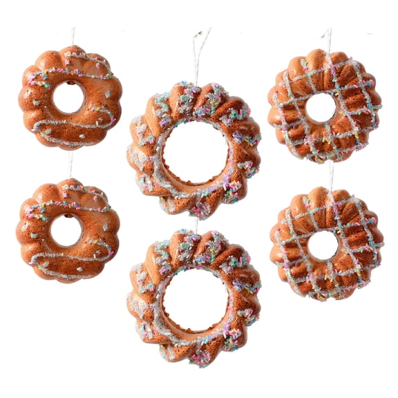 Luoshdecor Christmas Tree Ornaments,6Pcs Foam Macaron Candy Cookies Tree Decoration for Home, Holiday Supplies 11 in