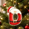 thumbnail image 1 of Luoshdecor Christmas Tree Ornaments Initial,Personalized Santa Claus Style Alphabet Pendant Decorations,Suitable for Xmas Gift Giving,(D), 1 of 6
