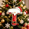 thumbnail image 1 of Luoshdecor Christmas Tree Ornaments Initial,Personalized Santa Claus Style Alphabet Pendant Decorations,Suitable for Xmas Gift Giving,(T), 1 of 6
