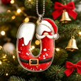 thumbnail image 1 of Luoshdecor Christmas Tree Ornaments Initial,Personalized Santa Claus Style Alphabet Pendant Decorations,Suitable for Xmas Gift Giving,(U), 1 of 6