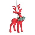 thumbnail image 1 of Luoshdecor Christmas Tree Reindeer Ornament,Plastic Winter Holiday Hanging Plush Reindeer Ornaments Decorations for Home Xmas Tree Party Decor, 1 of 6