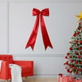 thumbnail image 1 of Luoshdecor Christmas Tree Topper Bow,Large Red Silky Satin Ribbon Bow for Xmas Tree Decor, Fireplace, Staircase, Holiday Party & Wedding Decorations 47.2 in, 1 of 6