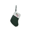 thumbnail image 1 of Luoshdecor Christmas Weave Stockings,Small 7.8 in Green Embroidered Letter N Christmas Stocking for Tree Home Party Decor, 1 of 5